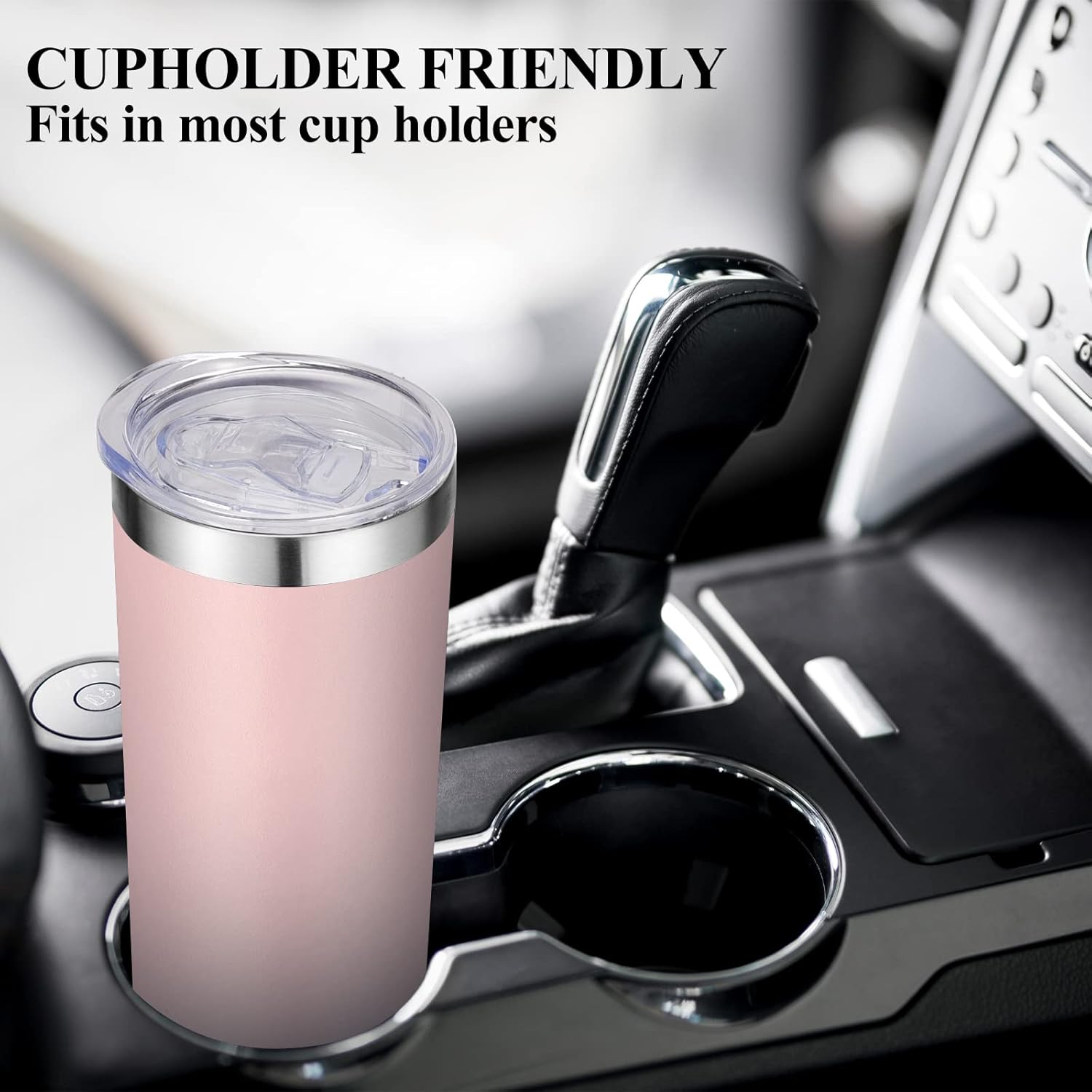 VEGOND Stainless Steel Tumblers Bulk 12 Pack, 20 oz Vacuum Insulated Skinny Tumblers with Lid and Straw, Double Wall Coffee Mug, Travel Water Cup, Light Pink - Image 6