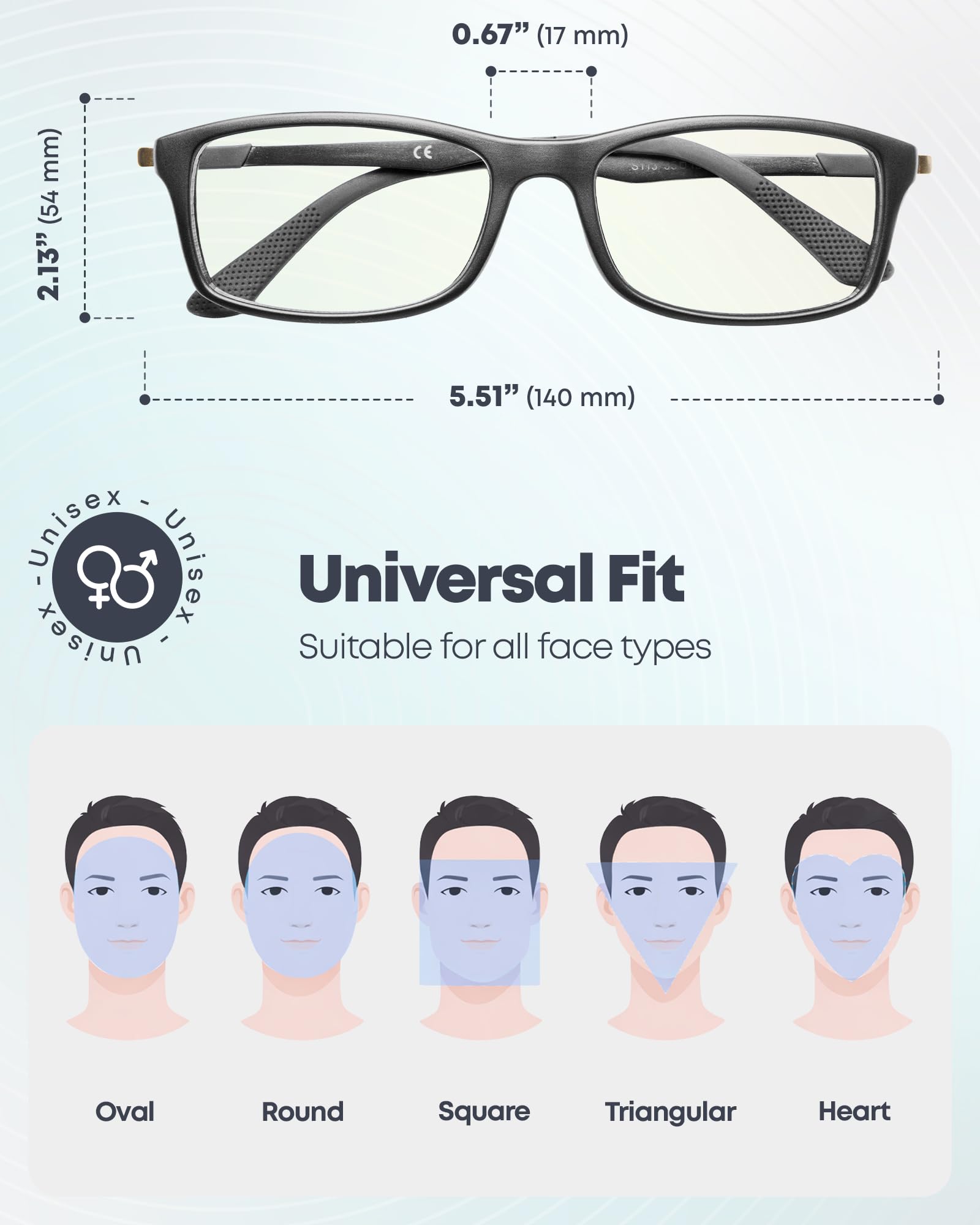 PROSPEK - Gafas para ordenador Premium – Dynamic – Con filtro de luz azul y antirreflejante (+0.00 Dioptrías | Gris | Regular)