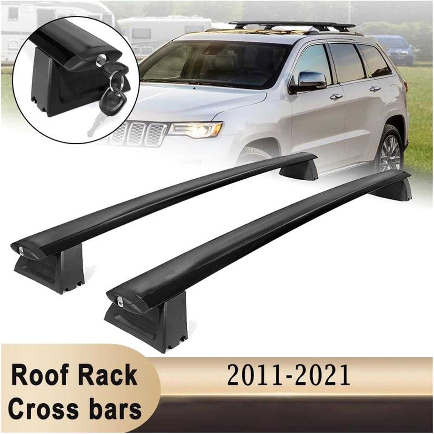 ルーフラック ために グランド ために チェロキー 2011-2021 ルーフラッククロスバールーフトップ荷物カヤックバイクキャリア