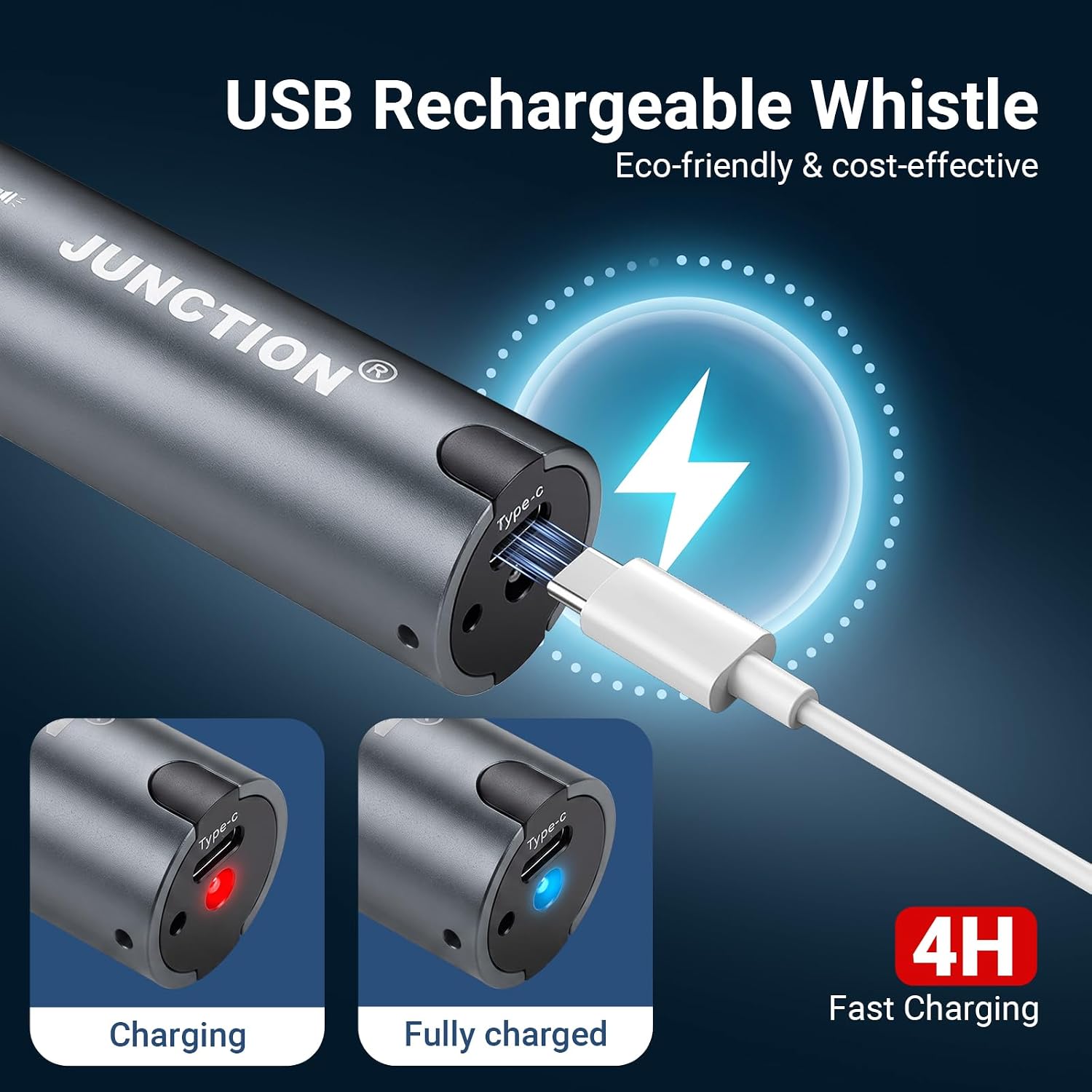 Rechargeable Electronic Whistle with 3 Tones & 4 Adjustable Levels image 4