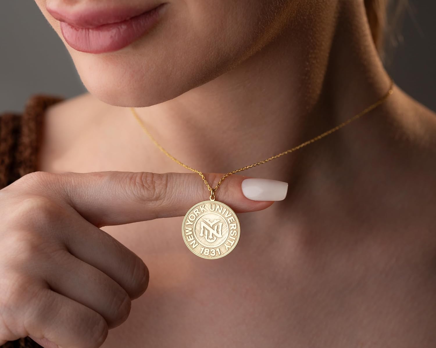 Sylvera Custom Logo Necklace for Women 925 Sterling Silver University Logo Necklace College Gifts, Personalized Logo Pendant, Graduation Necklace Women Engraved Logo Jewelry - Image 4