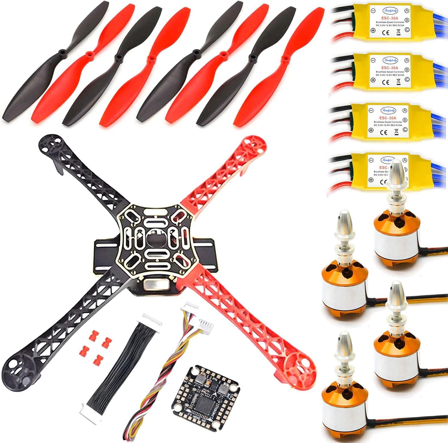 SpeedyFPV Q450 450mm Quadcopter Drone Kit F411 Flight Controller 30A ESC 2212 Motors