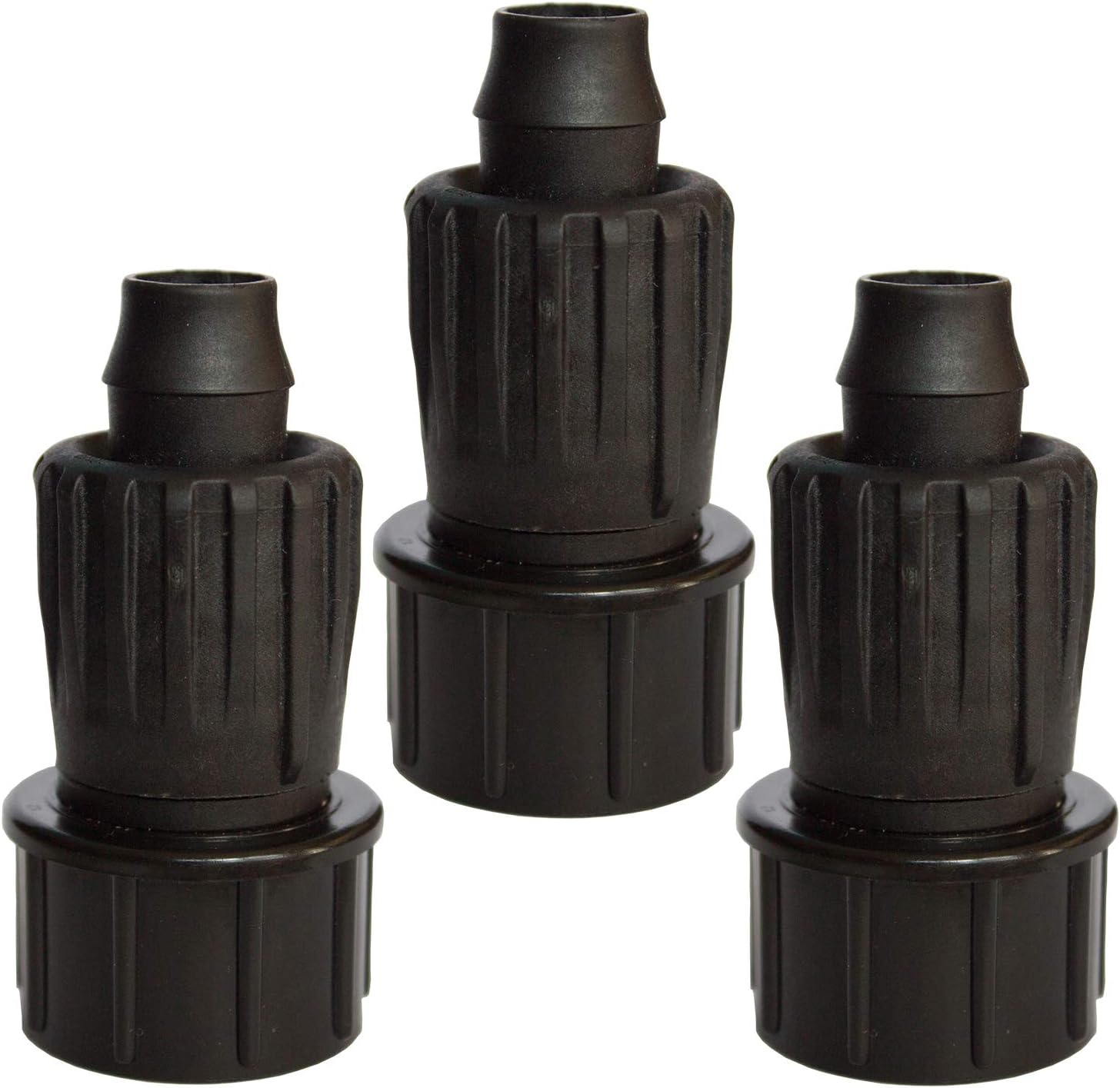 3-Pack 1/2 Inch Drip Irrigation Tubing to Faucet/Garden Hose Adapter - Reusable Connector Fittings for Most Rain Bird, Orbit, Dig, Toro 1/2 or 5/8 Tubing x 3/4" FHT