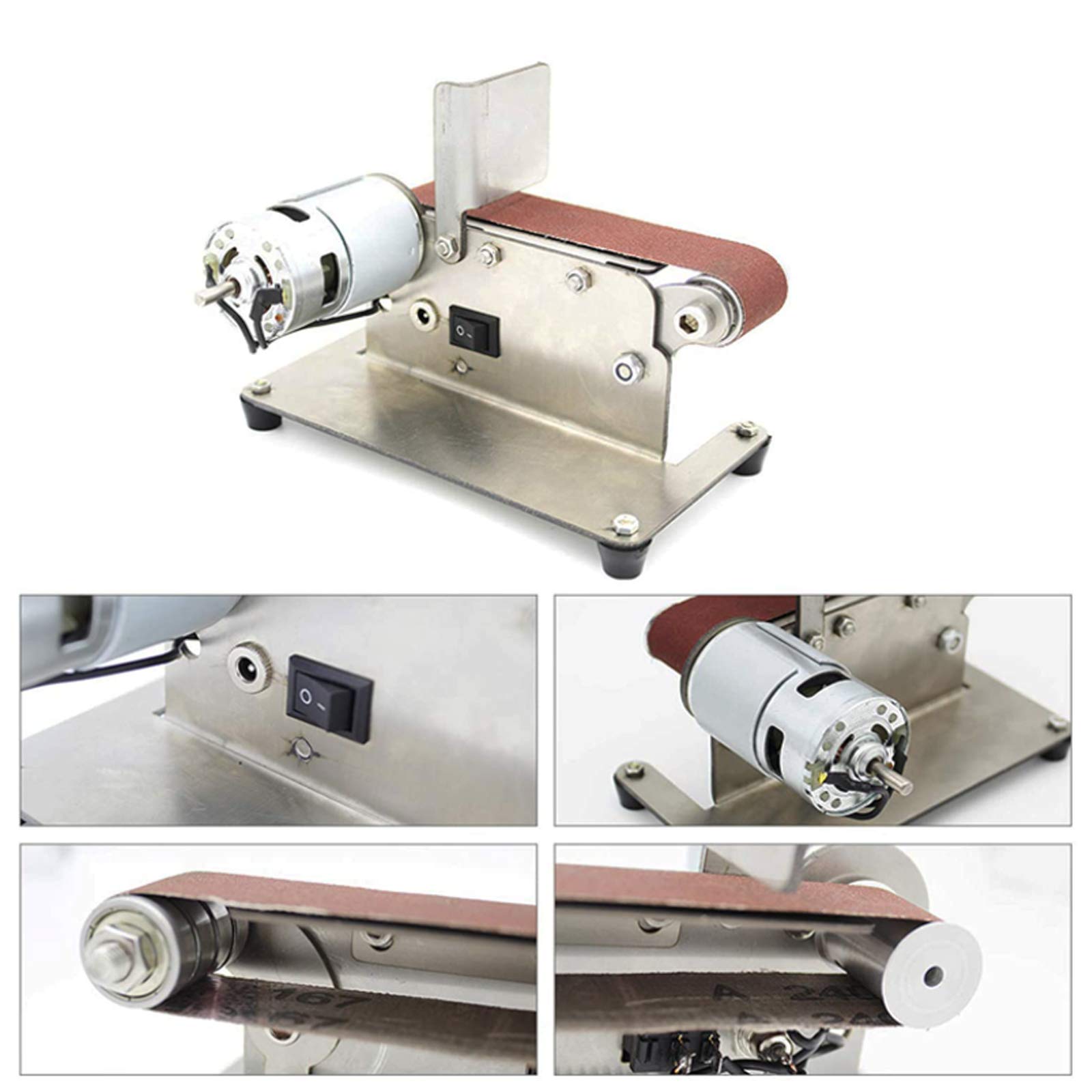Mini levigatrice per la lavorazione del legno, motore potente, regolazione a 7 velocità, lucidatrice a basso rumore per progetti domestici, strumenti efficienti per la finitura del legno
