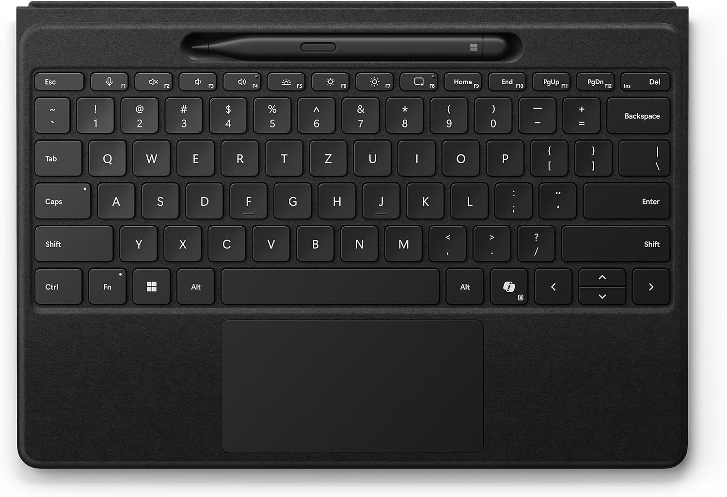 Microsoft Surface Pro Flex Keyboard QWERTZ with Slim Pen 2-in-1 Alcantara Keyboard for Surface Pro Copilot+ PC with Windows 11 Black