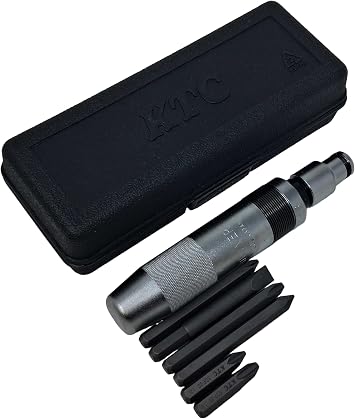 RW 0159-112 JIS (Japanese Industrial Standard) 1/2 Manual Impact Driver 8-Piece Set Made in Japan Cross Bits JIS 1 2 3, Flat 1 1.6 1.8, 8mm Bit Adapter, Plastic Case