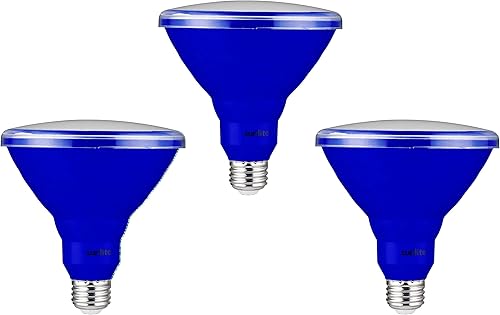 Miniatura 1 de Sunlite 40244 - Foco empotrable LED PAR38 de color, 15 vatios (equivalente a 75 W), base mediana (E26), reflector, certificación ETL, azul, paquete