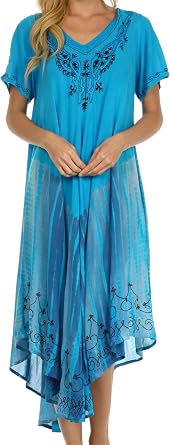Sakkas Viveka Embroidered Caftan Dress