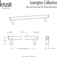 Vista 6 de 30537 Lexington - Tirador de barra para puerta y cajón, 4 pulgadas de centro a centro, negro mate
