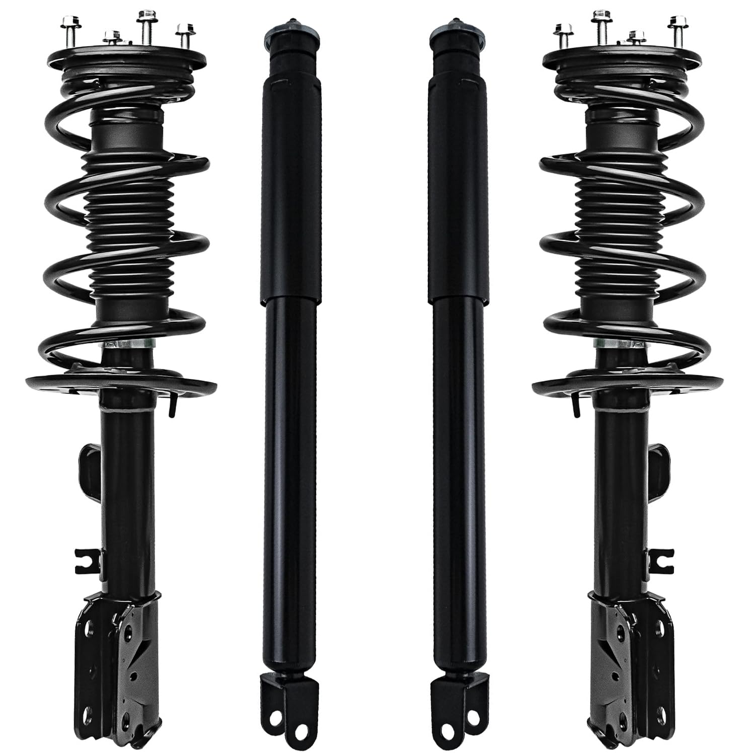 Detroit Axle - 4pc Front Rear Suspension Kit for 2013-2019 Ford Explorer | 2 Complete Front Struts with Coil Spring Assembly and 2 Rear Shock