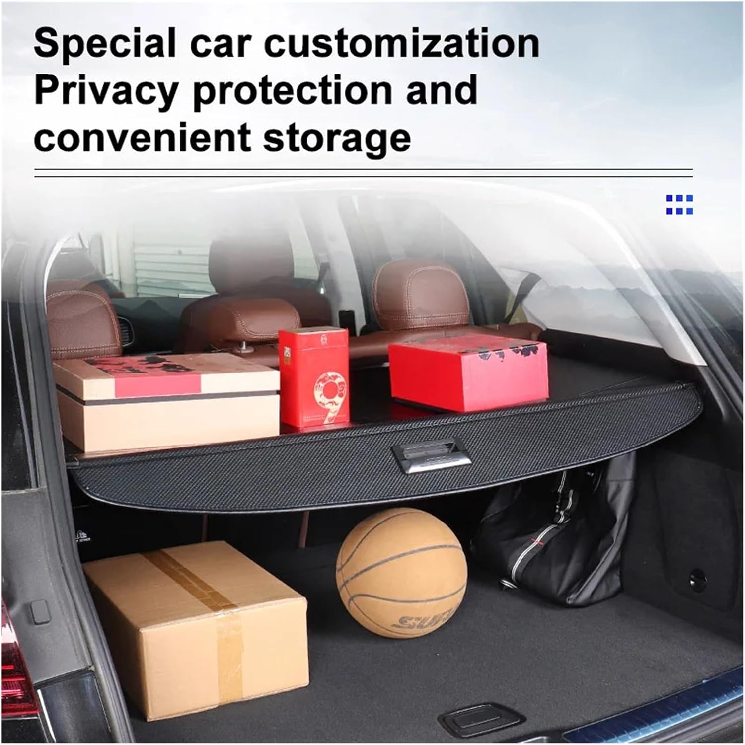 Rear Trunk Cargo Cover Retractable Shield Shade Car Interior Accessories Compatible with Infiniti QX50 QX55 J55 2019 2020 2021 2022 2023