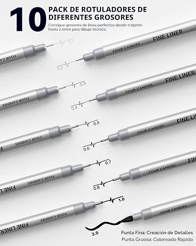 Four Candies kit de dibujo de 73 piezas