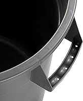 Vista 3 de Winco PTC-10G Cubo de basura redondo, 10 galones, plástico, gris