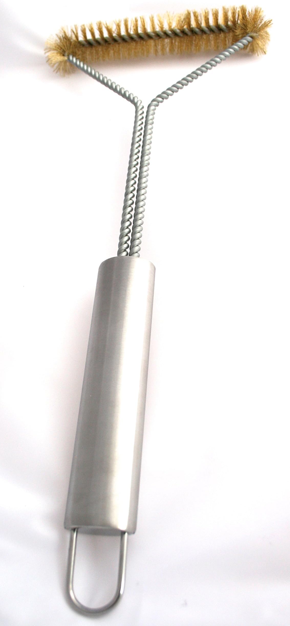 BBQ Grill Brush Stainless Steel 3-Sided Durable Tool Industrial Strength -Best Cleaner for Gas Electric Charcoal Outdoor Portable BBQs and Smokers, Weber, Strong Wire Bristles, More Durable Than Brass