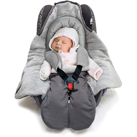 Wallaboo Couverture Bebe Grande Taille Pour Siege Auto Et Poussette En Fausse Fourrure Fermeture 90 X 96 Cm Gris Et Rose Amazon Fr Bebes Puericulture