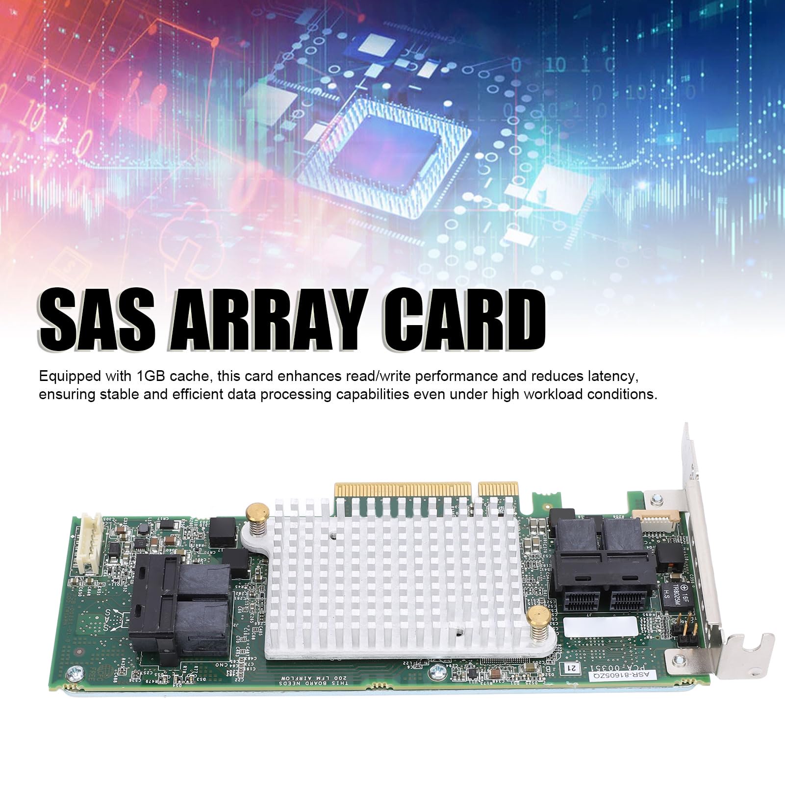 Scheda Controller SAS ASR 81605ZQ per Trasferimento Dati Ad Alta velocità con Cache da 1 GB e 16, Ideale per Server Aziendali