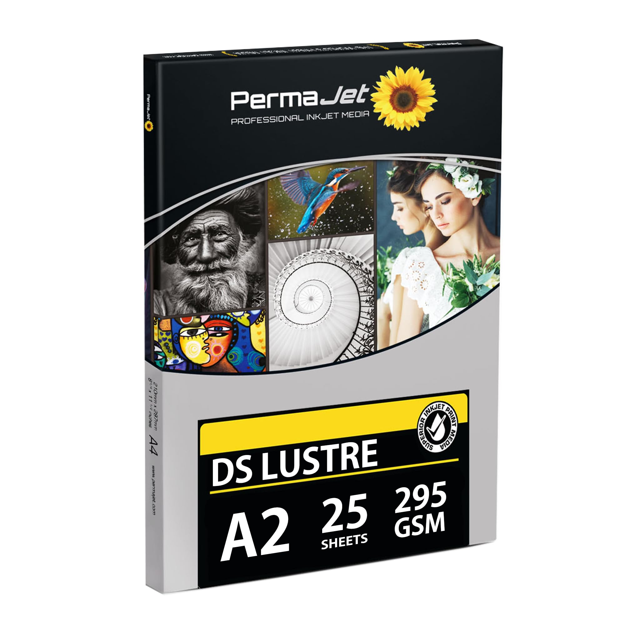 PermaJet Double Sided Lustre 295gsm | A2 25 Sheets | Sheets Double Sided Lustre Photo Inkjet Paper
