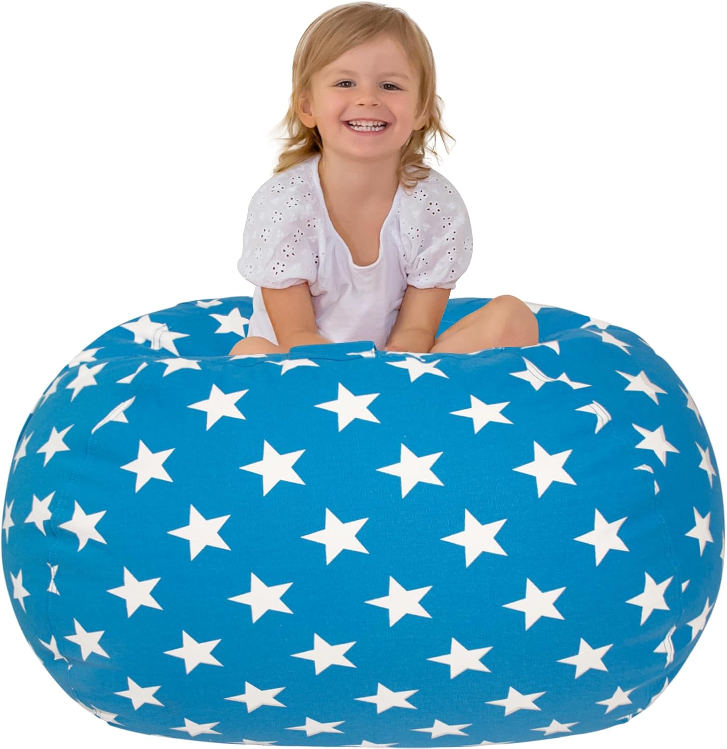 Aubliss Stuffed Animal Bean Bag Storage Chair (Purple Unicorn, X-Large (48''))