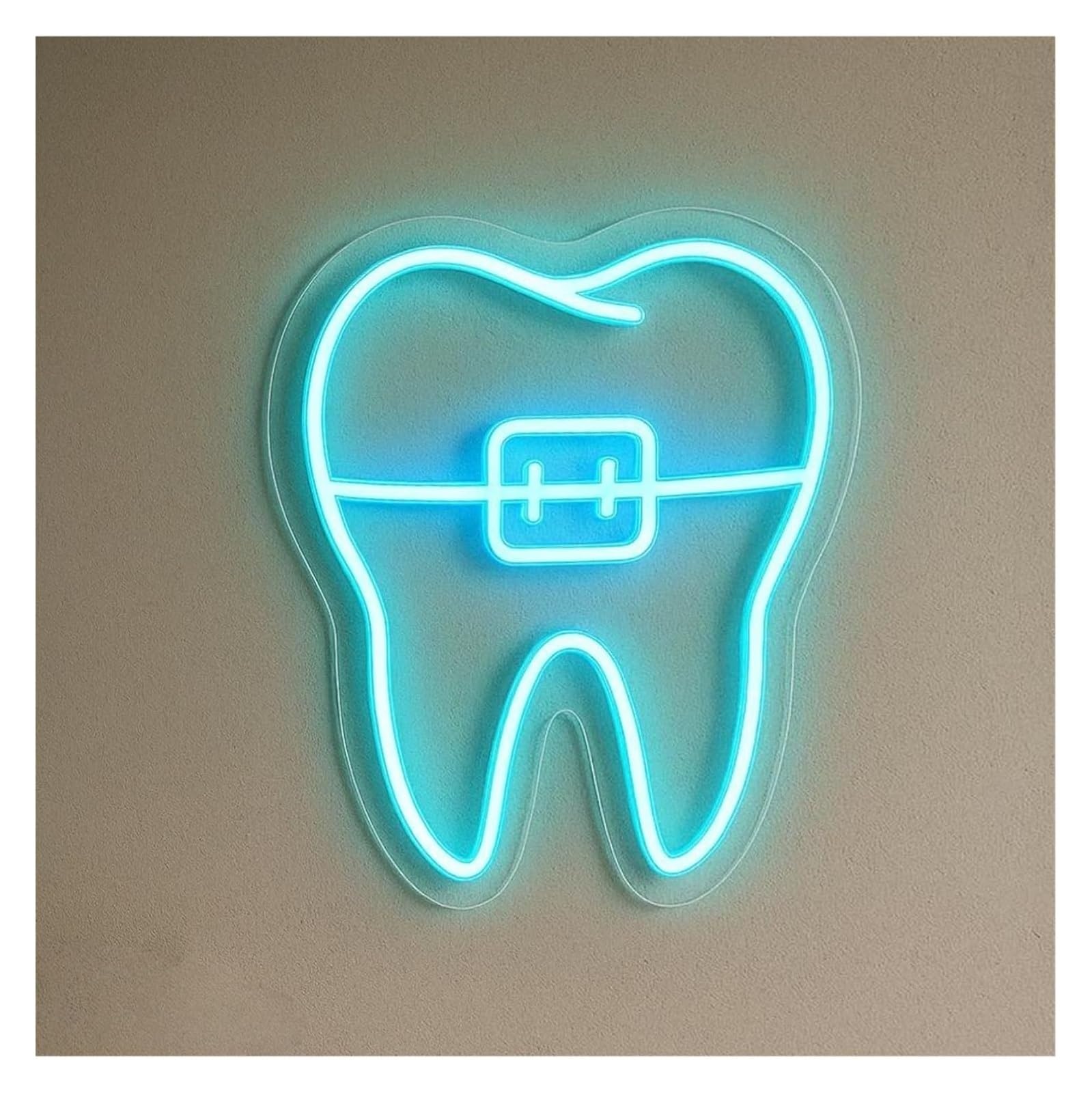 Generico Insegna al neon per allineatori dentali per clinica odontoiatrica, studio dentistico, parete da 40 cm