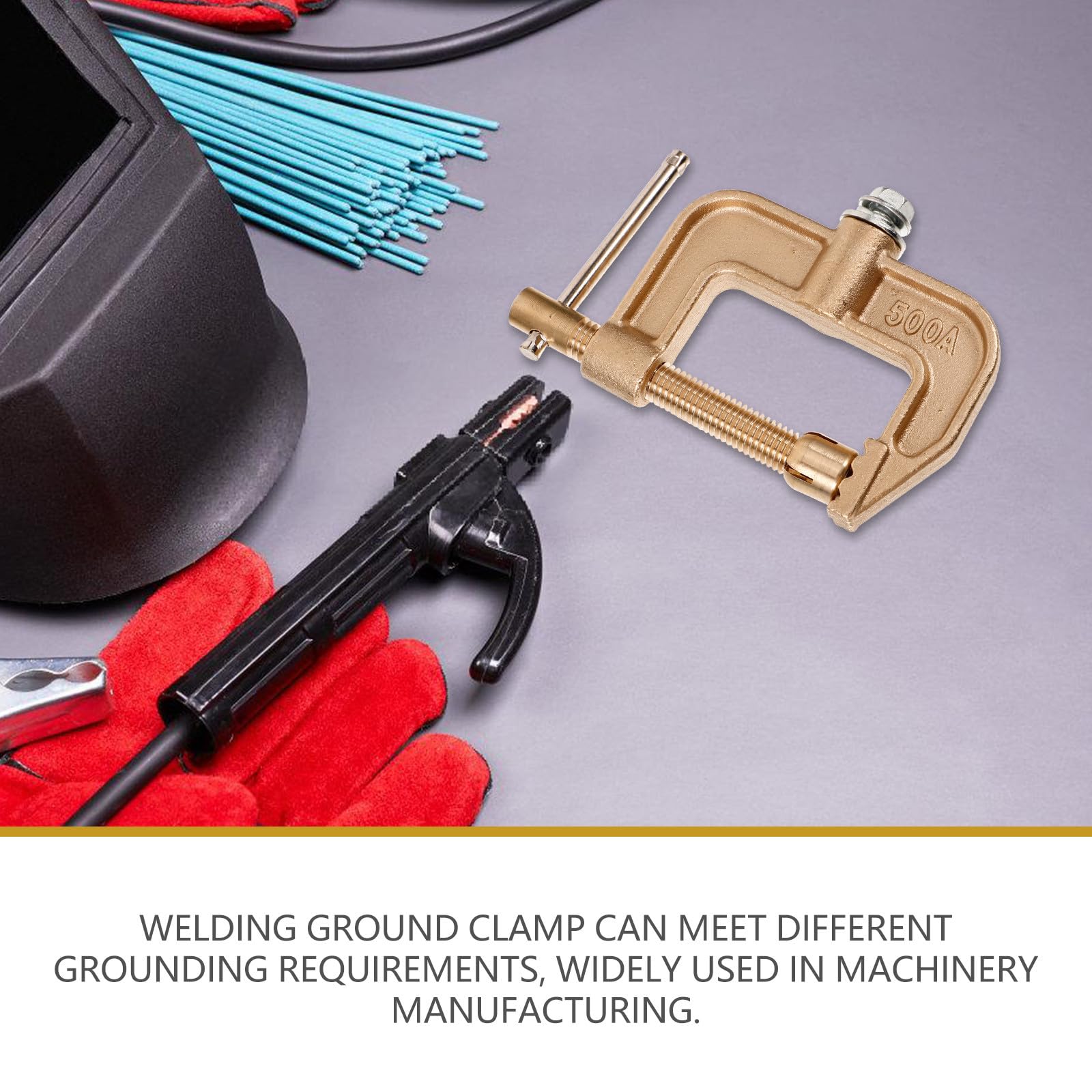 Abaodam Morsetto di Massa per Saldatura Pesante in Rame Facile Installazione, Clip di Massa per Saldatrice Elettrica, per Uso Industriale e Professionale