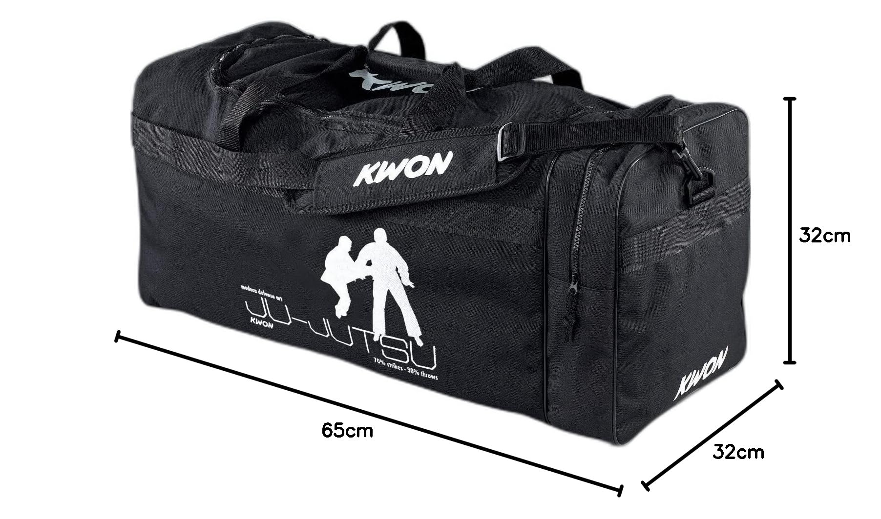 KWON Bolso Grande, div. Imprimir motivos - Negro, 65 x 32 x 32 cm