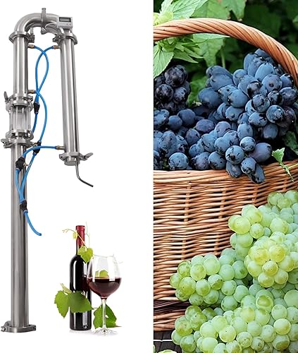 Nueva torre de destilación tubular con malla de cobre de vidrio de vista 2 '' destilador de equipo de elaboración de cerveza nacional, columna de