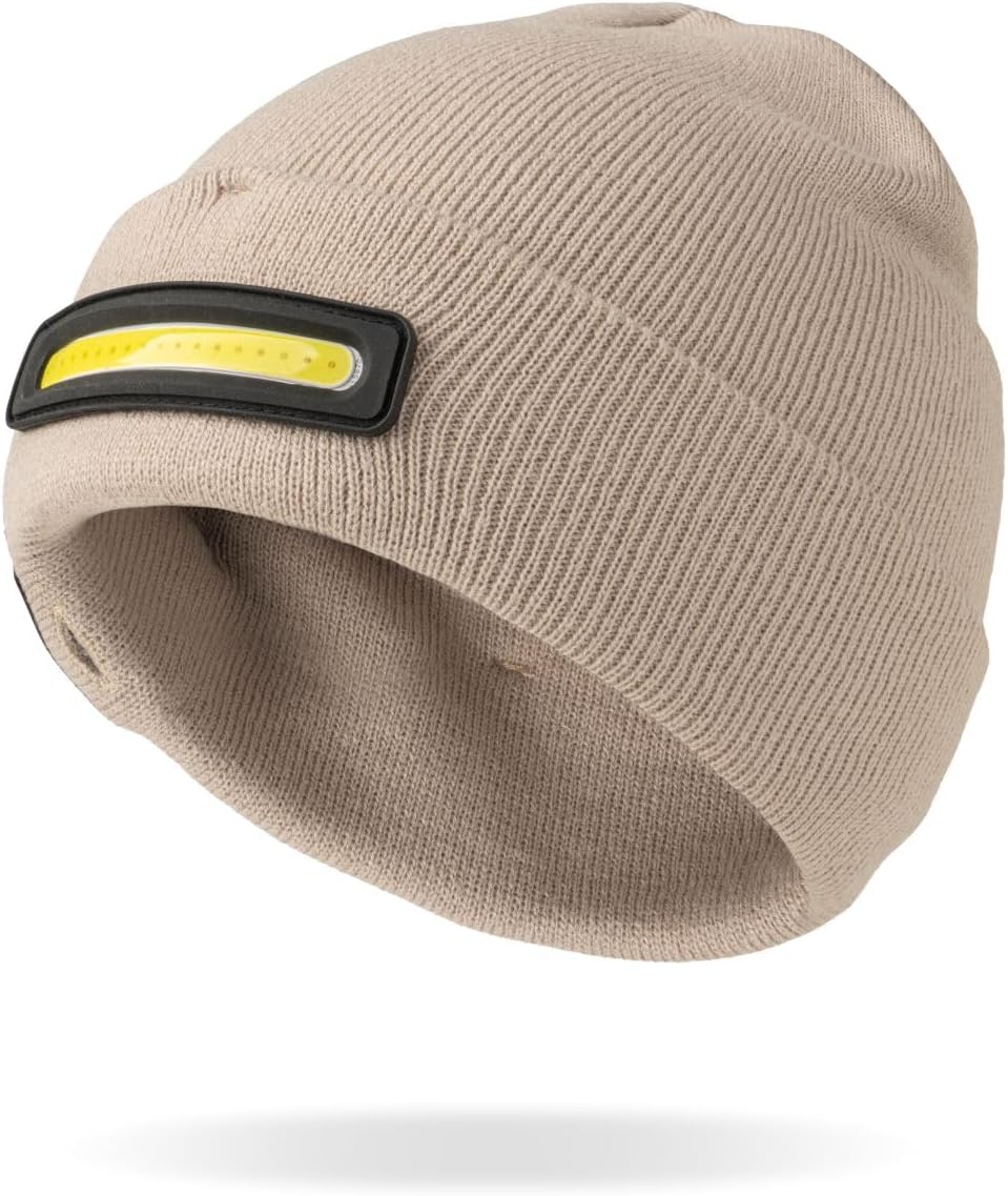 Night Watch Rechargeable LED Beanie with Additional Rear Safety Light