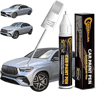 carsmallma Car Touch Up Paint(744/9744 Brilliant Silver Metallic) for Mercedes-Benz, Color Accurate Car Scratch Repair Remover Pen,Auto Paint Quick and Easy to fix vehicle Chips and Nicks Scuff