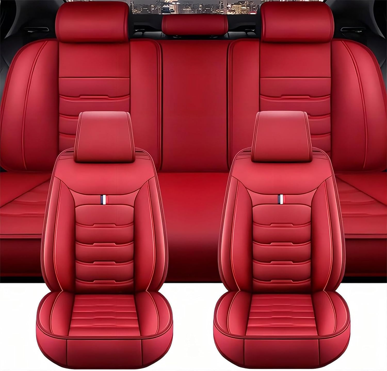 Lot De 9 Housses De Siège De Voiture En Cuir Pour BMW 3er 323Ci E46