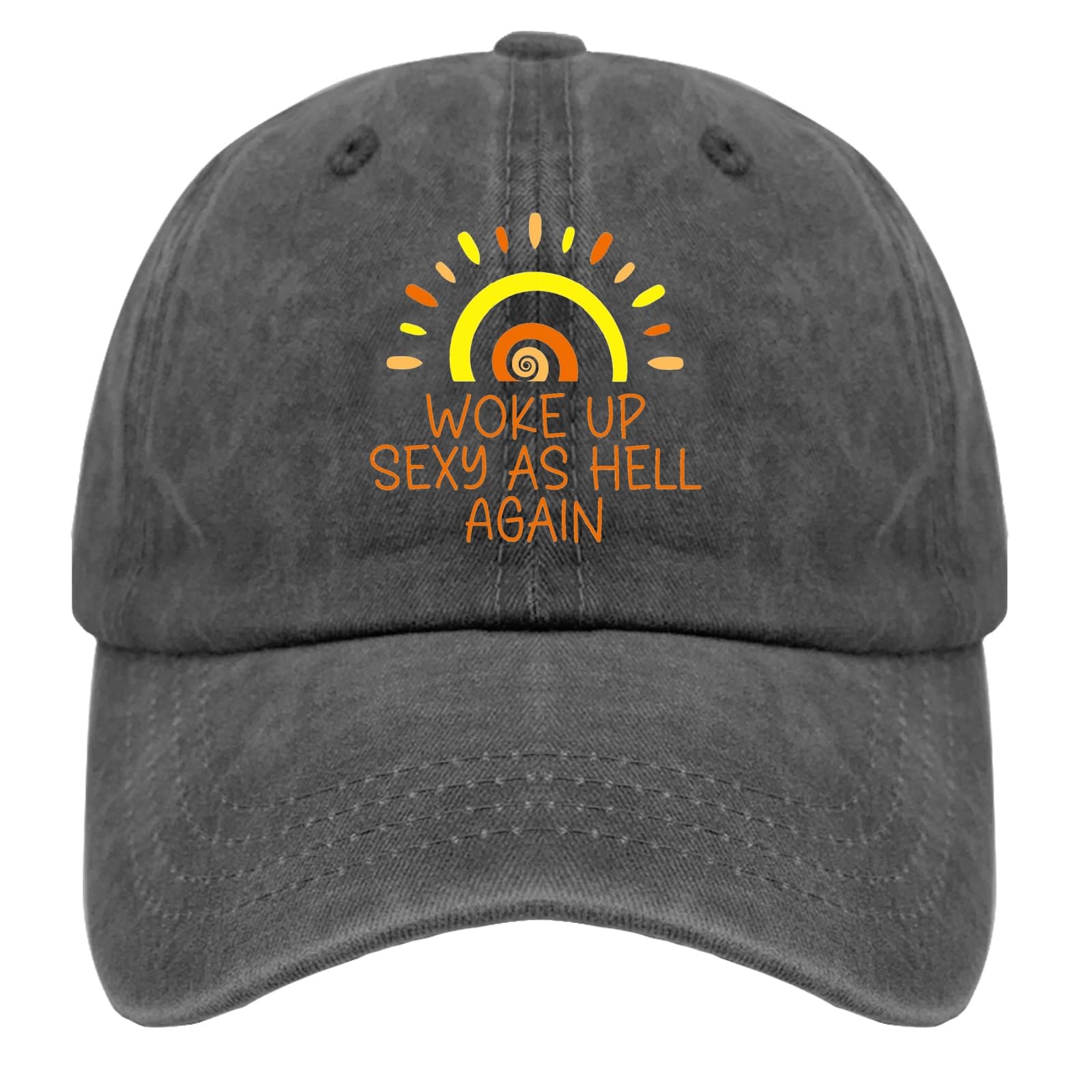 Woke Up Sexy As Hell Again Trucker hat for HimVintage Cotton Washed Baseball Caps Adjustable Low Profile Dad Hat Crazy Funny Custom Gifts