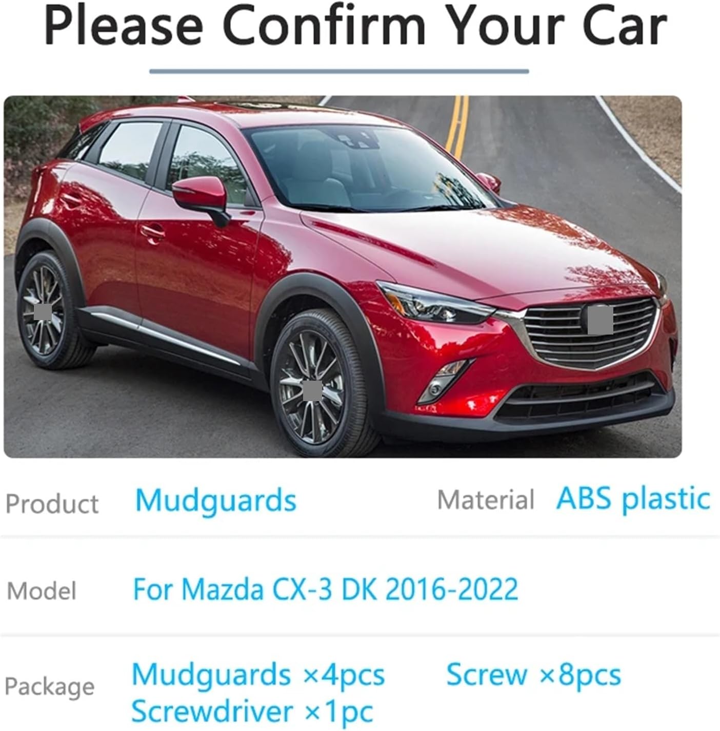 Mud Flap for mazdas CX-3 CX3 CX 3 DK 2016~2022 Front Rear Mudguards Mudflaps Splash Guards Wheel Protector fenders Car Accessories