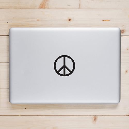 Miniatura 4 de Adhesivo de vinilo con símbolo de la paz histórico de la impresión subterránea, con texto en inglés "Live Love 60", color negro