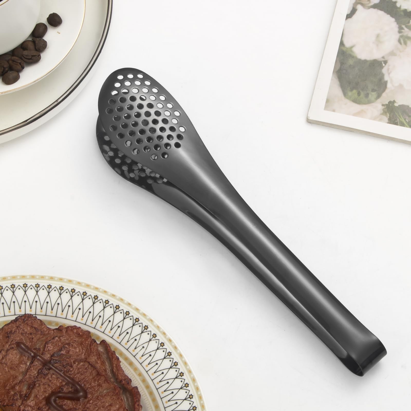 Utensilios grandes para servir, juego de 12 piezas de acero inoxidable con cucharas de servir, tenedor, pinzas para servir, juego de utensilios de servir pulidos para fiestas de bufé en casa, apto