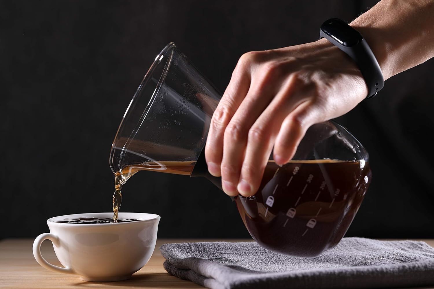 Apexstone Pour Over Coffee Maker 20 oz,Pour Over Coffee Dripper Glass Carafe,Pour Over Coffee Maker with Handle,Pour Over Coffee Maker with Borosilicate Glass Carafe