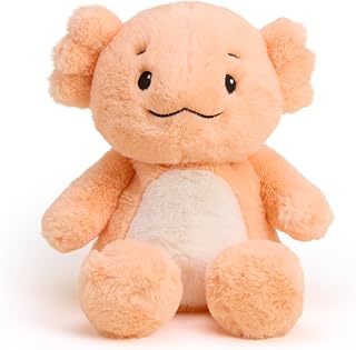 warmies Cute Axolotl Heatable and Coolable Weighted Water Animal Stuffed Animal Plush - Comforting Lavender Aromatherapy Animal Toys - Relaxing Weighted Stuffed Animals for Anxiety