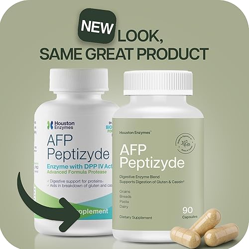 Miniatura 5 de Houston Enzymes  Peptizyde AFP  90 cápsulas  Combinación de enzimas formulada profesionalmente con actividad DPP IV  Apoya la digestión de proteínas