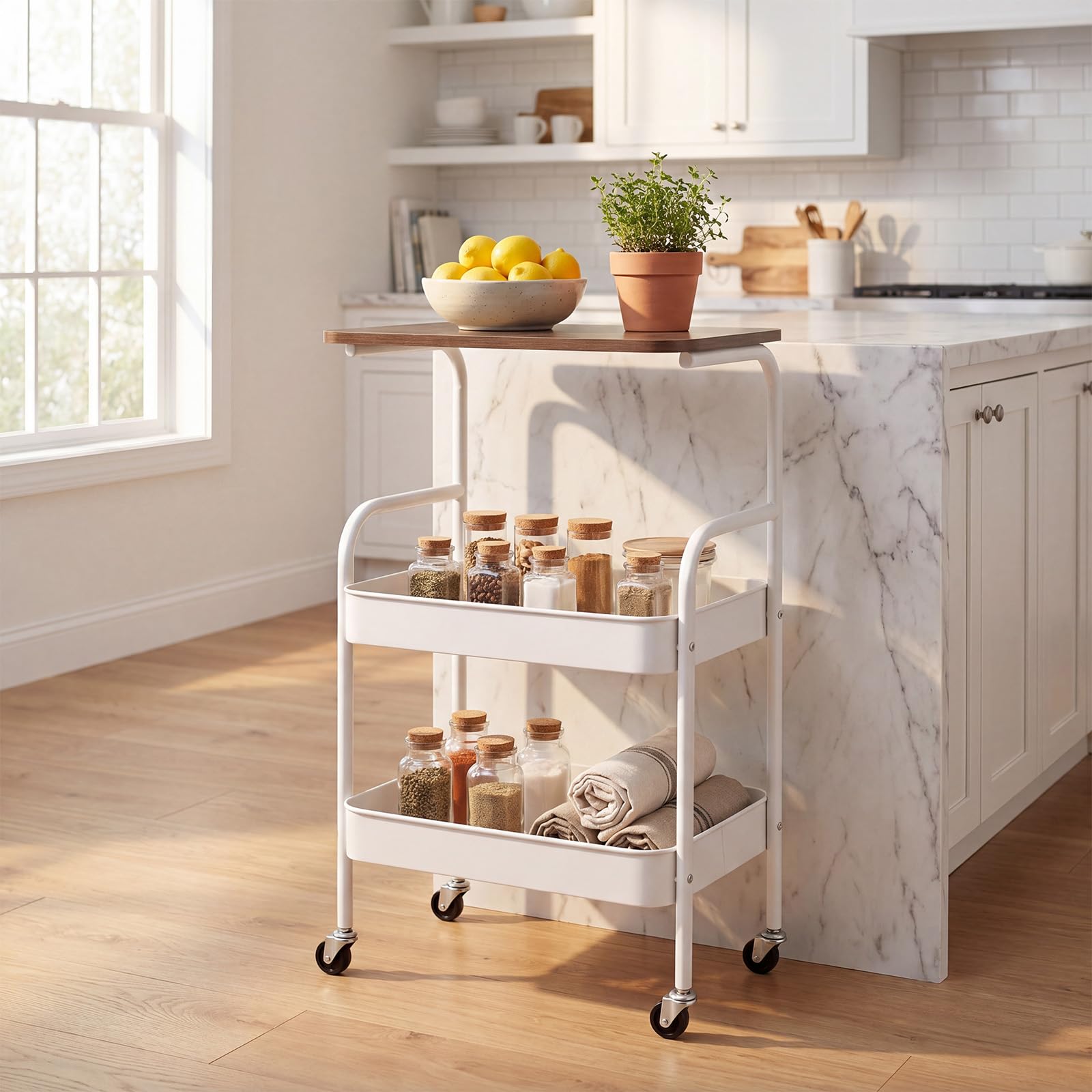 Meuble rangement cuisine à roulettes pour organiser votre dortoir