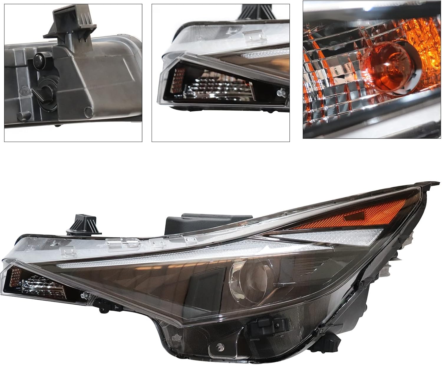 LYNICESHOP Front Headlight, Clear Headlight for Hyundai Elantra 2021 2022 Halogen LED Assembly Headlights, Assembly Replacement Factory Headlamp (Driver Side)