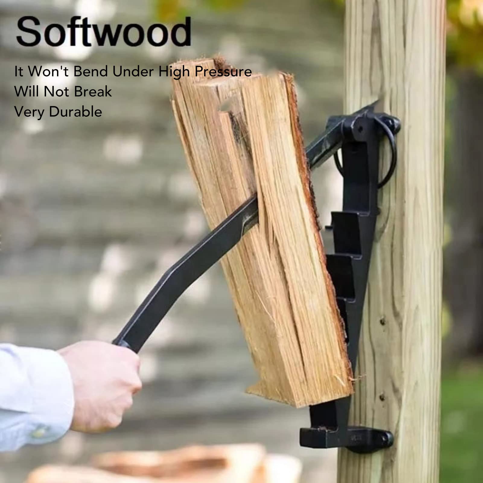 Bewinner Fendeuse de Bois de Chauffage Murale, Fendeuse de Bois de Chauffage Manuelle Portable, Coupe-Bois de Chauffage, Fendeuse de Bûches Robuste, Fendeuse de Bois de Chauffage,