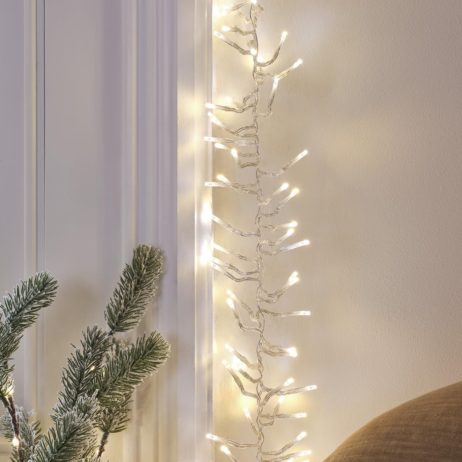 Lights4fun Guirlande Lumineuse en Grappe de 5 m à 576 LED Bicolores avec Minuterie et Télécommande Déco pour Noël en Intérieur et Extérieur