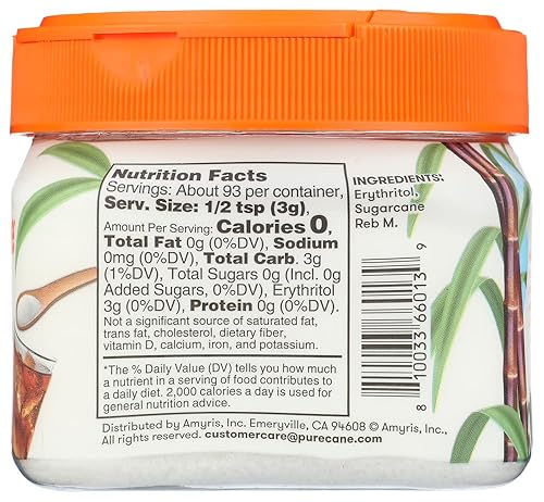 Miniatura 2 de Purecane Spoonable - Bote familiar edulcorante sin calorías caña de azúcar totalmente natural sabe a azúcar certificado sin OMG apto para diabetes