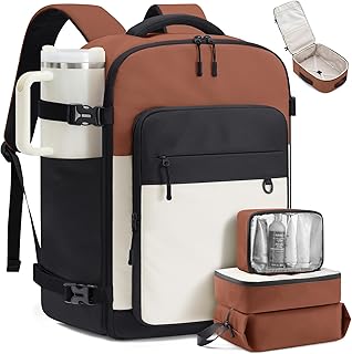 40L Carry on Backpack, Large 17 Inch Travel Backpack for Women Men, Personal Item Bag Airline Approved with 3 Packing Cubes, Hiking Backpack Waterproof Weekender Essentials Casual Daypack