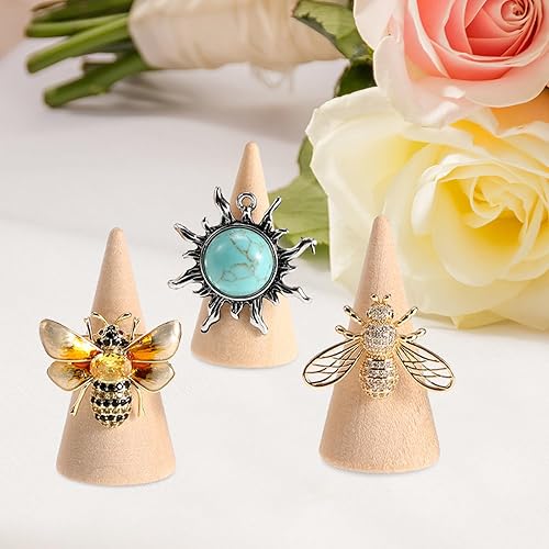 Miniatura 7 de Exceart - Cono de madera para manualidades (10 unidades)