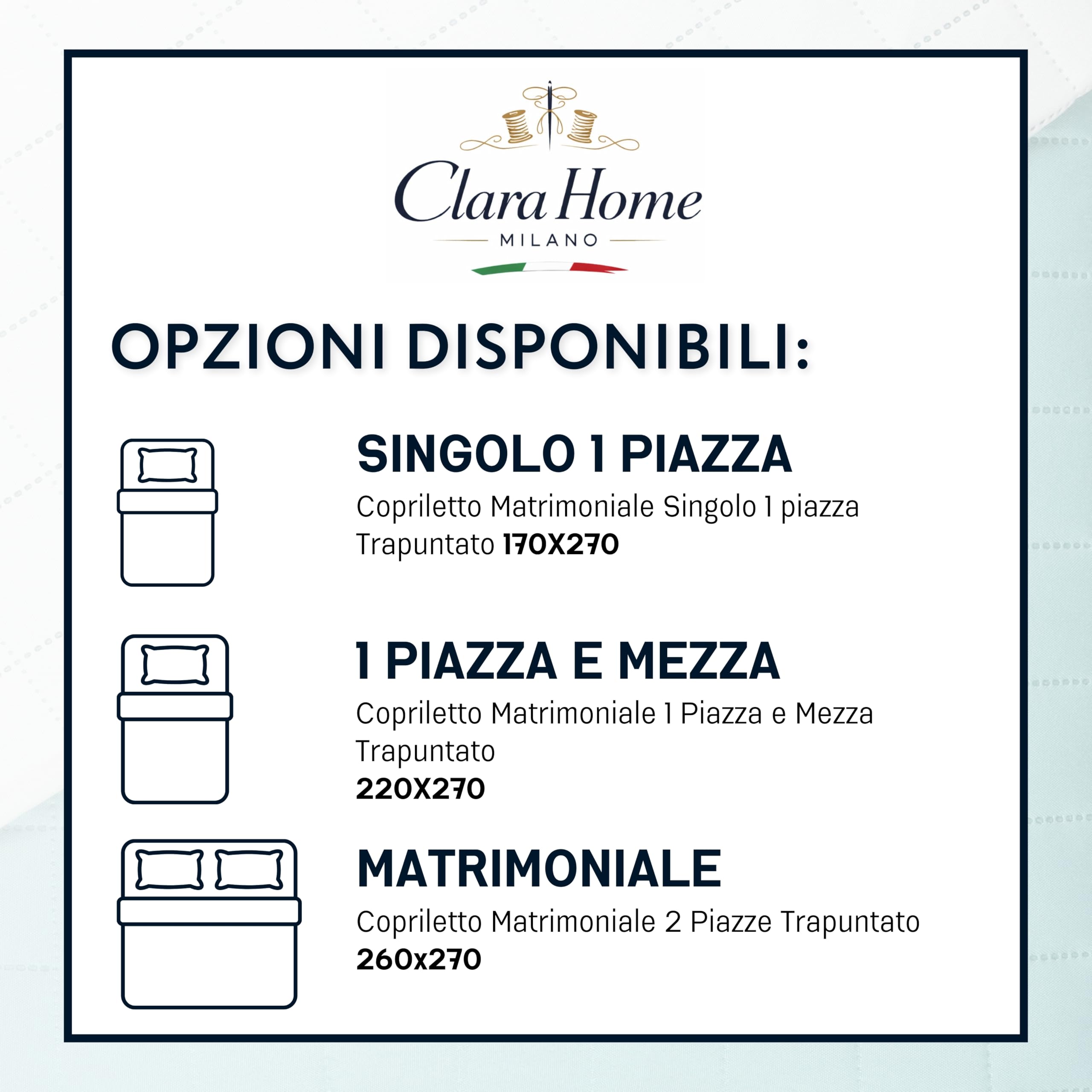Clara Home Milano Copriletto Trapuntato Capri in Microfibra Manopesca, Double Face, Trapuntino Primavera Estate, Qualità Premium, Made in Italy, Coperta Letto Singolo, Colore Beige