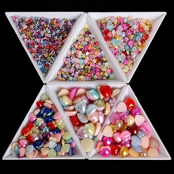 Triangle Sorting Trays,100 Pieces Plastic White Magical Sequin Rhinestones Tray Triangle Sorting Storage Plates Art Tray for Craft and DIY Needs (Triangle)