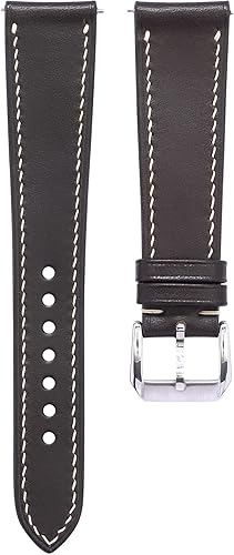 Buttero - Correa de reloj de piel curtida vegetal de grano completo, de liberación rápida, hecha a mano, correa de reloj de cuero genuino italiano