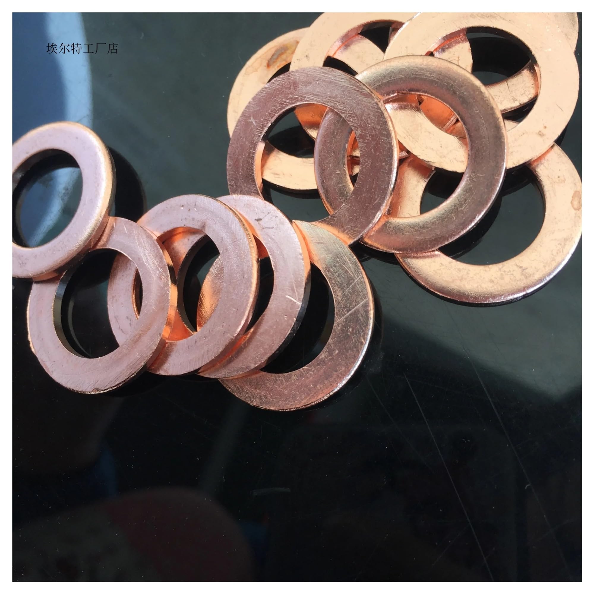 Arandelas de latón Arandelas Arandela Junta Redond 50Pcs Solid Pure Copper Washer Oil Plugs Gasket Motorcycle Sump Flat Sealing Spacers M2 M3 M4 M5 M6 M7 M8~M8.5(M8.5x14x1mm)