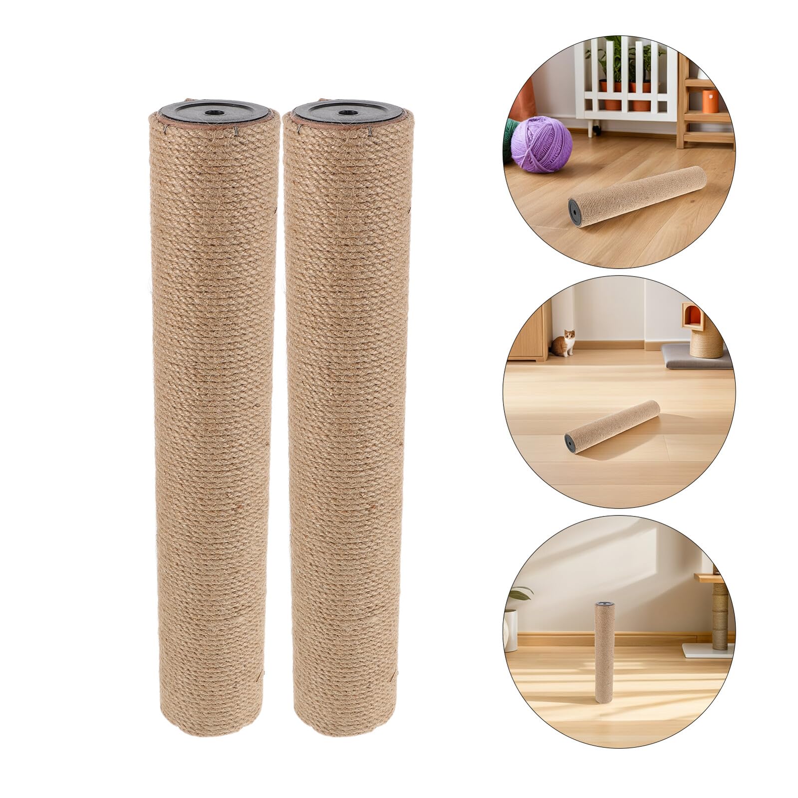 Poste de Repuesto con Cuerda de Sisal Natural 4 Piezas y Estructura Resistente para Reparación de Árbol de Gato en Interiores para Rascador de Gatos Extra Alto