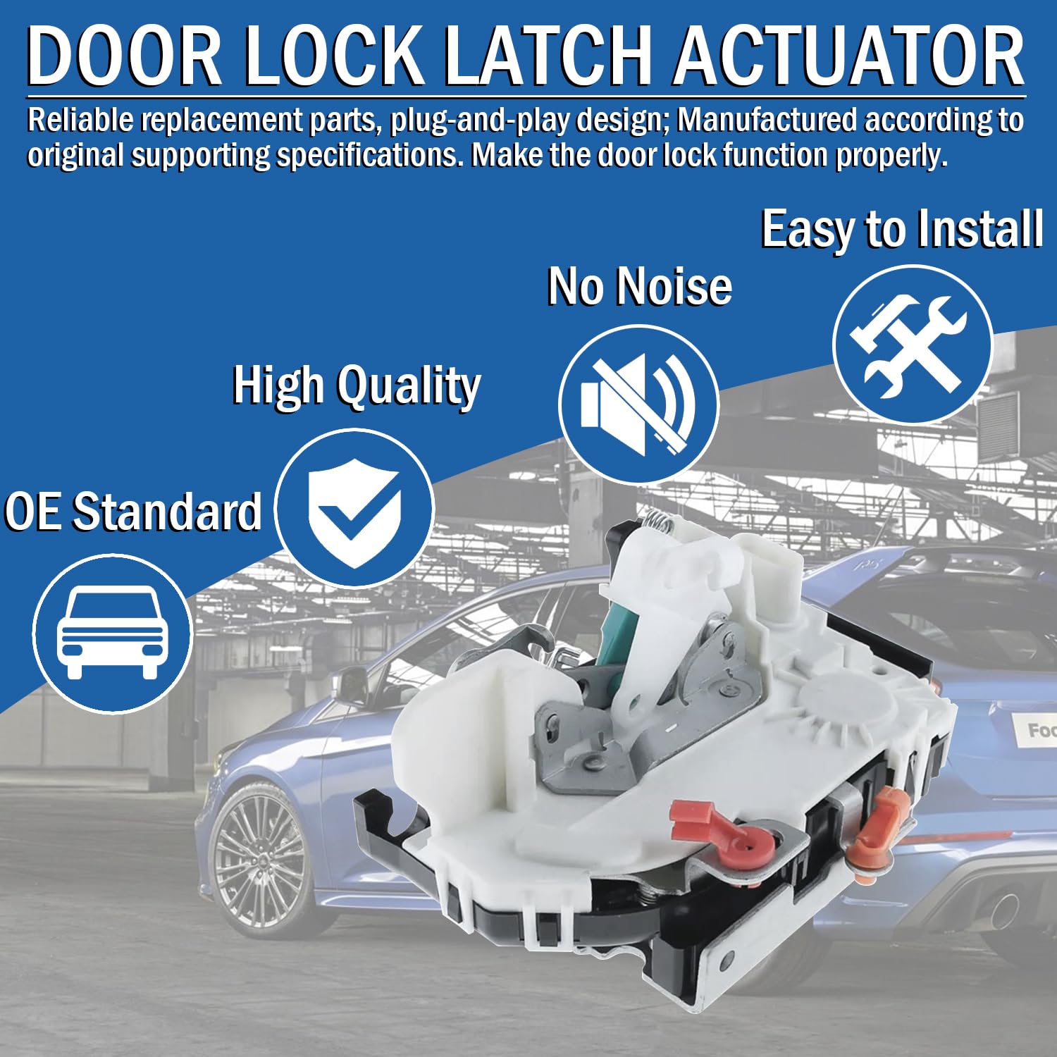 Qagea Front Left Driver Side Door Lock Latch Actuator Fit for 2009-2020 Dodge Ram 1500 2500 3500 Jeep Patriot, Replaces 931-080 DLA1007 4589417AA