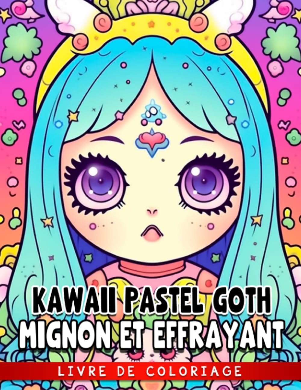 Independently published Livre de coloriage Kawaii Pastel Goth mignon et effrayant: Pages de coloriage Chibi et effrayantes avec de no